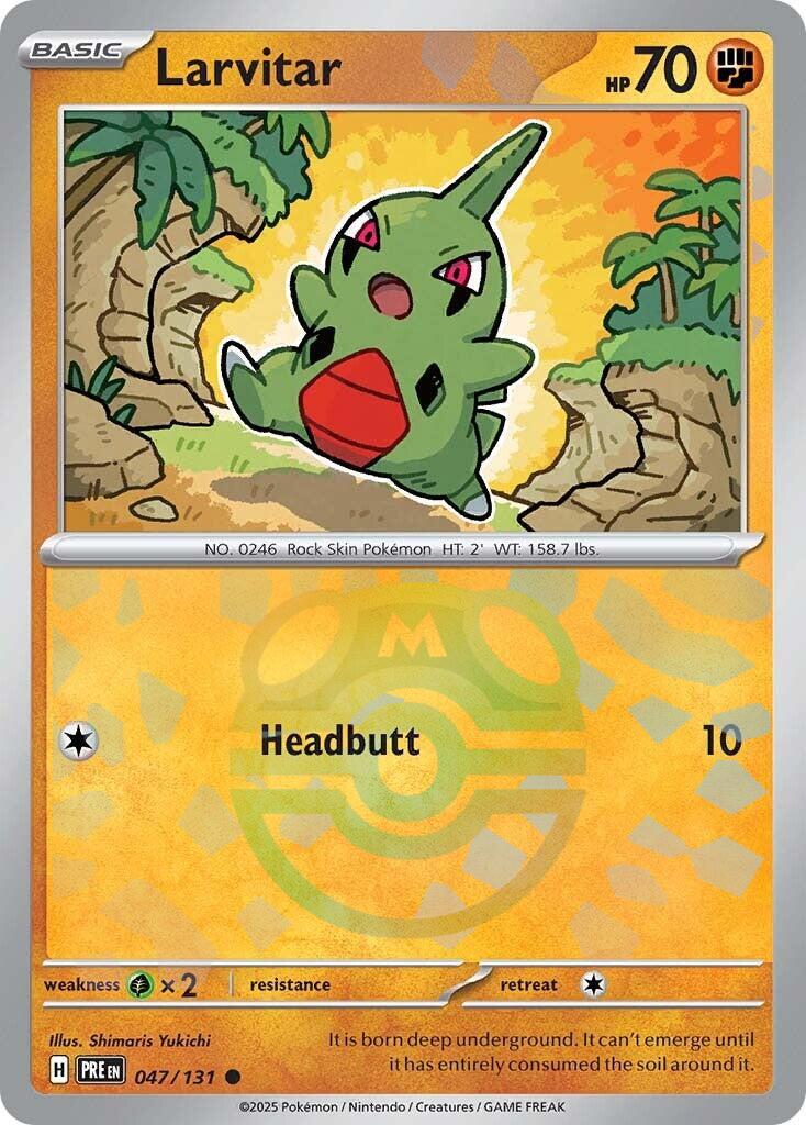 Larvitar (047/131) (Master Ball Pattern) [Scarlet & Violet: Prismatic Evolutions] | Good Games Morley