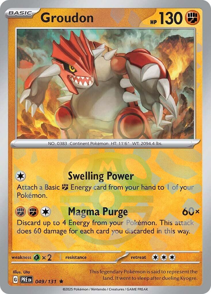 Groudon (049/131) (Master Ball Pattern) [Scarlet & Violet: Prismatic Evolutions] | Good Games Morley