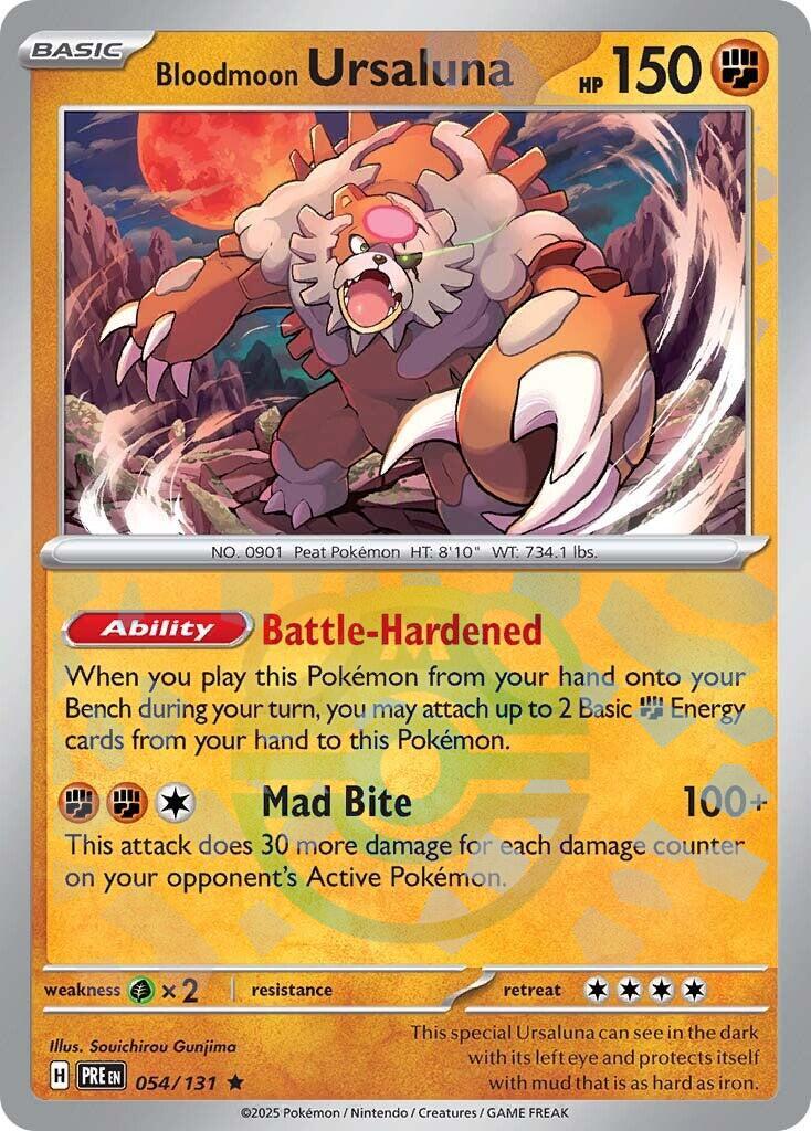 Bloodmoon Ursaluna (054/131) (Master Ball Pattern) [Scarlet & Violet: Prismatic Evolutions] | Good Games Morley