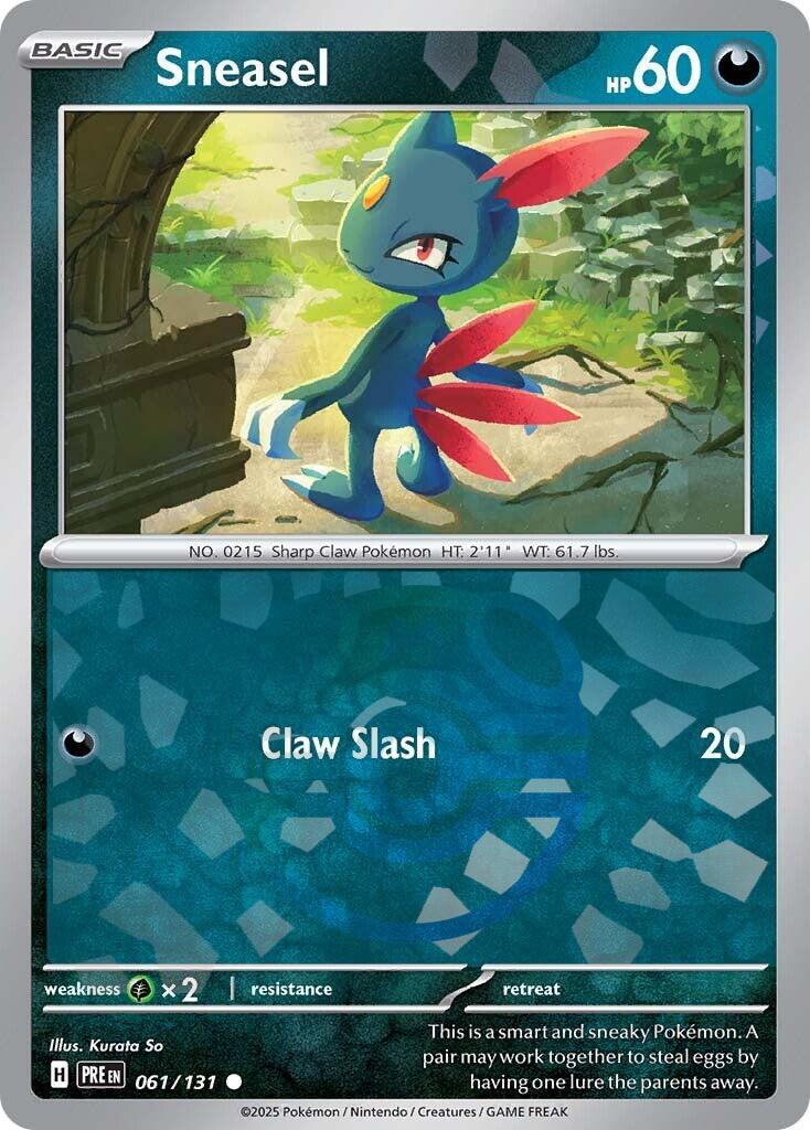 Sneasel (061/131) (Master Ball Pattern) [Scarlet & Violet: Prismatic Evolutions] | Good Games Morley