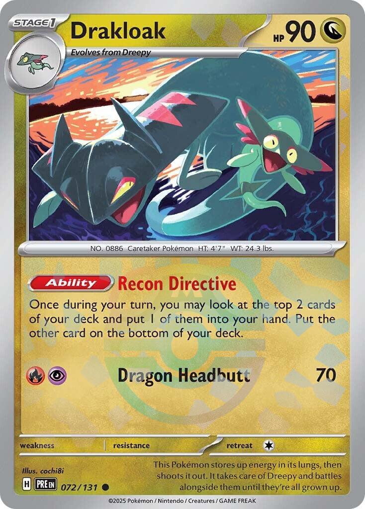 Drakloak (072/131) (Master Ball Pattern) [Scarlet & Violet: Prismatic Evolutions] | Good Games Morley