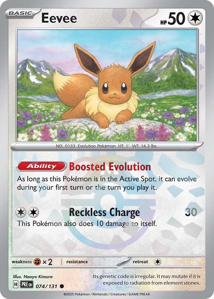 Eevee (074/131) (Master Ball Pattern) [Scarlet & Violet: Prismatic Evolutions] | Good Games Morley