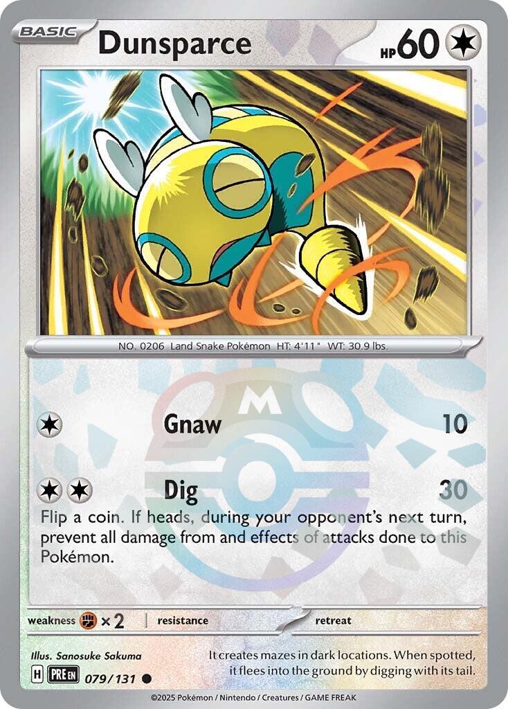 Dunsparce (079/131) (Master Ball Pattern) [Scarlet & Violet: Prismatic Evolutions] | Good Games Morley