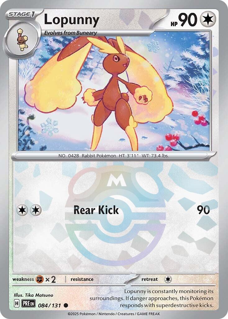Lopunny (084/131) (Master Ball Pattern) [Scarlet & Violet: Prismatic Evolutions] | Good Games Morley