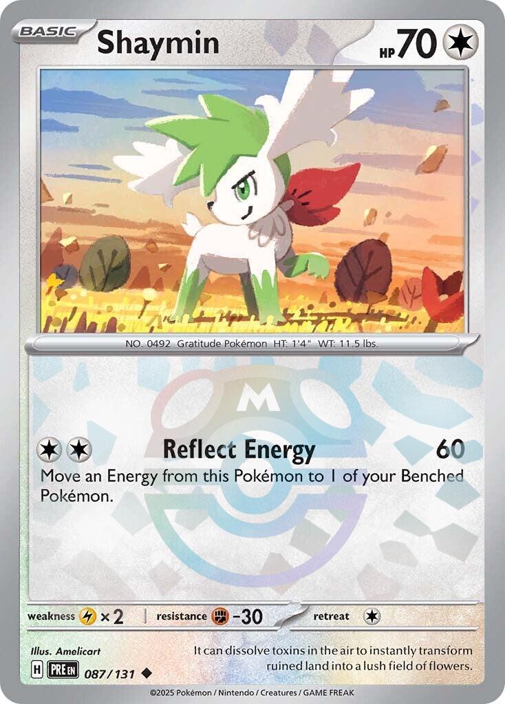 Shaymin (087/131) (Master Ball Pattern) [Scarlet & Violet: Prismatic Evolutions] | Good Games Morley