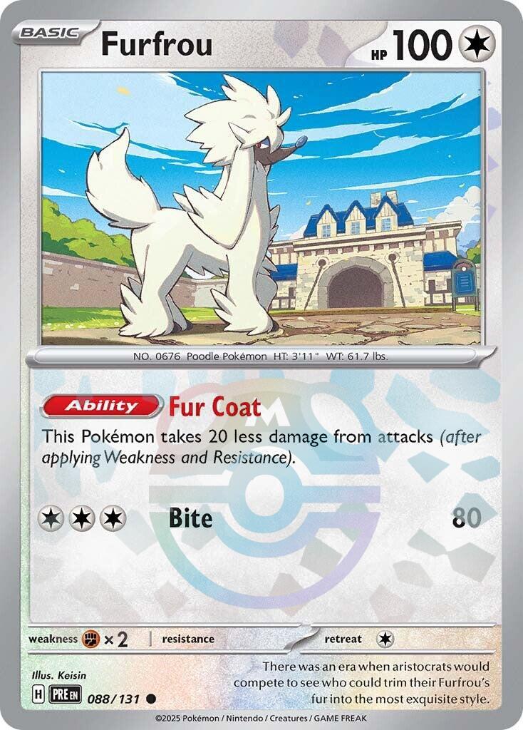 Furfrou (088/131) (Master Ball Pattern) [Scarlet & Violet: Prismatic Evolutions] | Good Games Morley