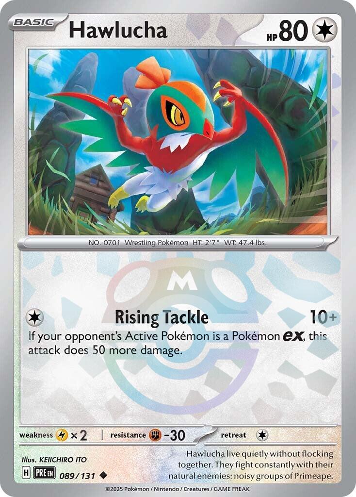 Hawlucha (089/131) (Master Ball Pattern) [Scarlet & Violet: Prismatic Evolutions] | Good Games Morley