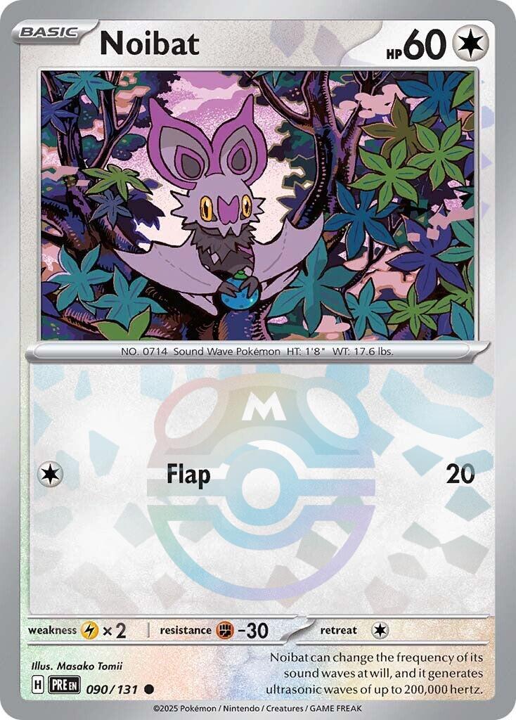 Noibat (090/131) (Master Ball Pattern) [Scarlet & Violet: Prismatic Evolutions] | Good Games Morley