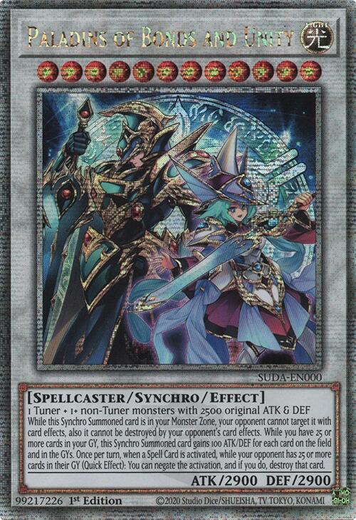 Paladins of Bonds and Unity [SUDA-EN000] Quarter Century Secret Rare | Good Games Morley