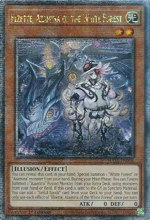 Elzette, Azamina of the White Forest (Quarter Century Secret Rare) [SUDA-EN008] Quarter Century Secret Rare | Good Games Morley