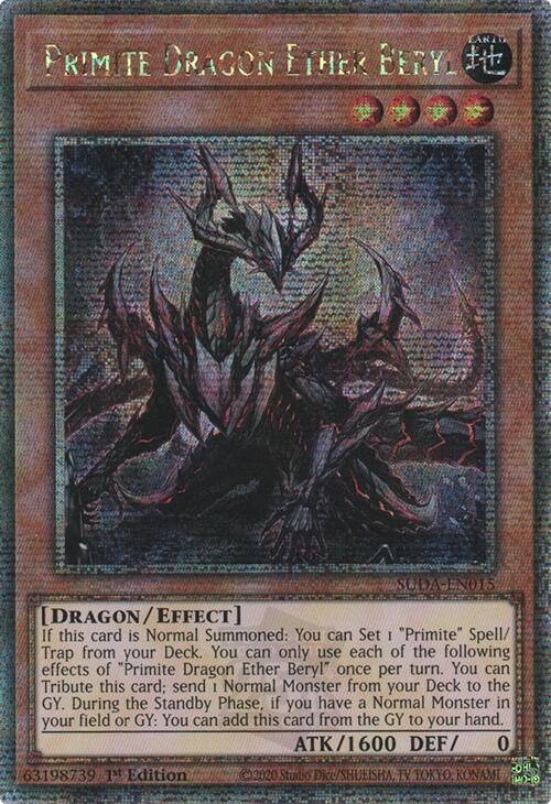 Primite Dragon Ether Beryl (Quarter Century Secret Rare) [SUDA-EN015] Quarter Century Secret Rare | Good Games Morley