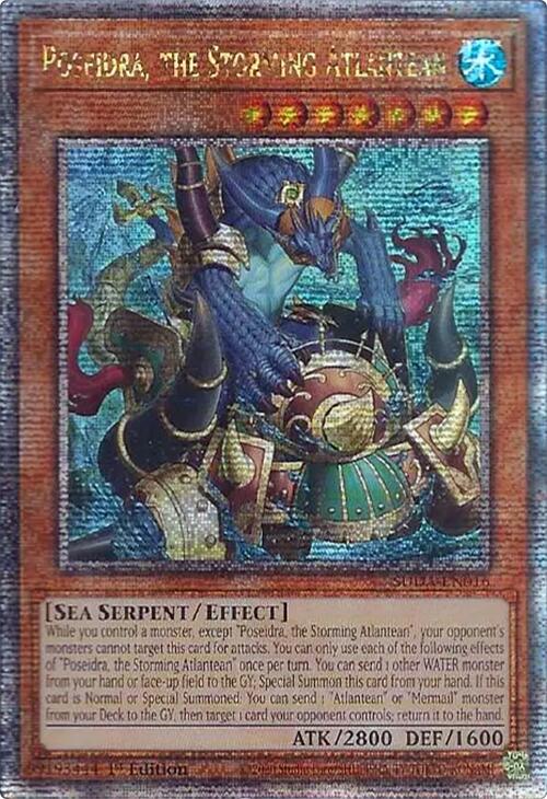 Poseidra, the Storming Atlantean (Quarter Century Secret Rare) [SUDA-EN016] Quarter Century Secret Rare | Good Games Morley