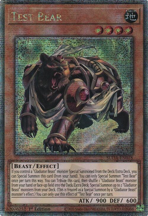 Test Bear (Quarter Century Secret Rare) [SUDA-EN018] Quarter Century Secret Rare | Good Games Morley
