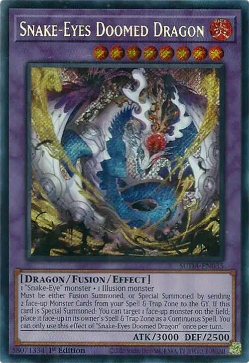 Snake-Eyes Doomed Dragon [SUDA-EN035] Secret Rare | Good Games Morley