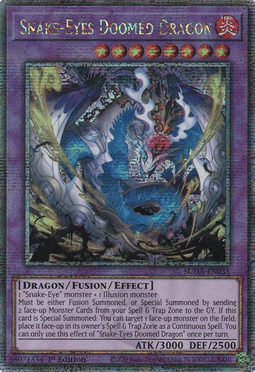 Snake-Eyes Doomed Dragon (Quarter Century Secret Rare) [SUDA-EN035] Quarter Century Secret Rare | Good Games Morley