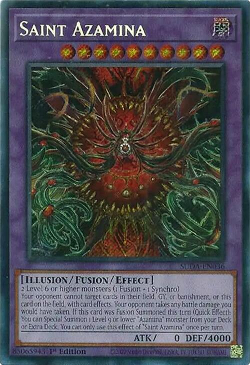 Saint Azamina [SUDA-EN036] Secret Rare | Good Games Morley
