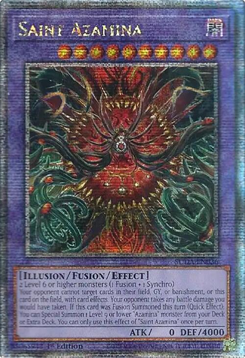 Saint Azamina (Quarter Century Secret Rare) [SUDA-EN036] Quarter Century Secret Rare | Good Games Morley