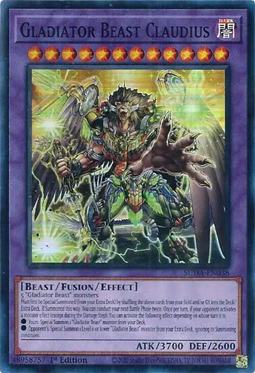 Gladiator Beast Claudius [SUDA-EN038] Super Rare | Good Games Morley
