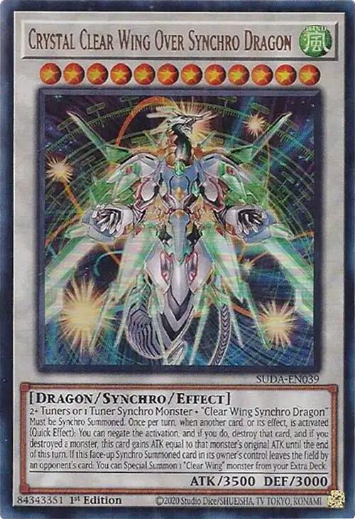Crystal Clear Wing Over Synchro Dragon [SUDA-EN039] Ultra Rare | Good Games Morley