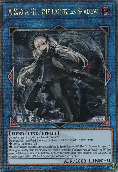 A Bao A Qu, the Lightless Shadow (Quarter Century Secret Rare) [SUDA-EN049] Quarter Century Secret Rare | Good Games Morley