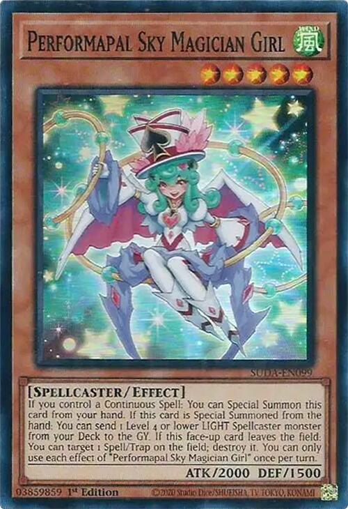 Performapal Sky Magician Girl [SUDA-EN099] Super Rare | Good Games Morley