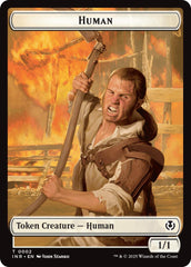 Spirit // Human (0002) Double-Sided Token [Innistrad Remastered Tokens] | Good Games Morley