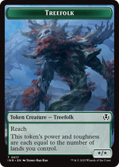 Treefolk // Emblem - Wrenn and Seven Double-Sided Token [Innistrad Remastered Tokens] | Good Games Morley