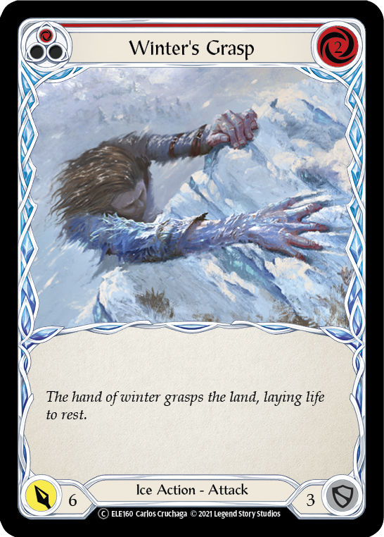 Winter's Grasp (Red) [U-ELE160] (Tales of Aria Unlimited)  Unlimited Rainbow Foil | Good Games Morley