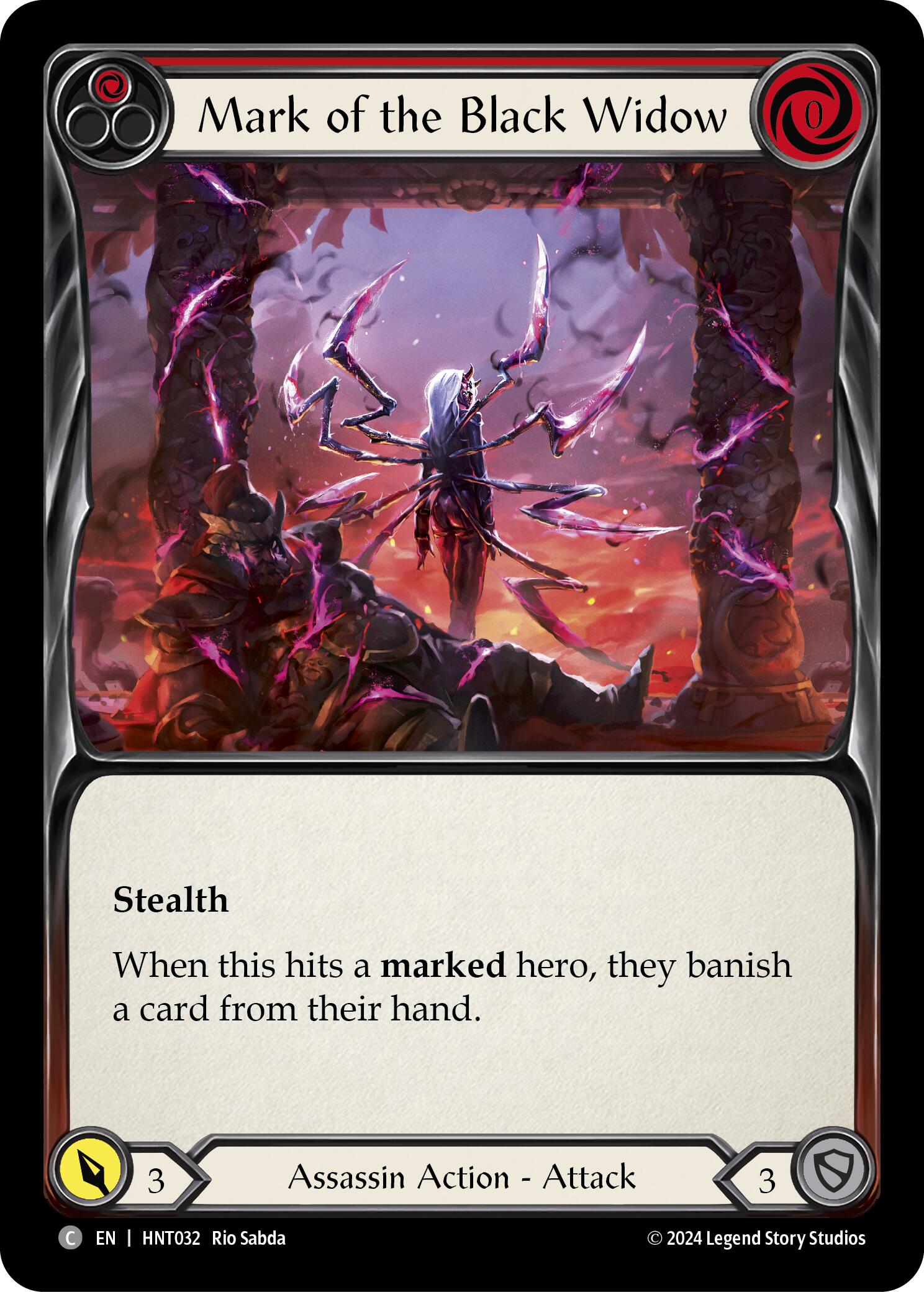 Mark of the Black Widow (Red) [HNT032] (The Hunted)  Rainbow Foil | Good Games Morley