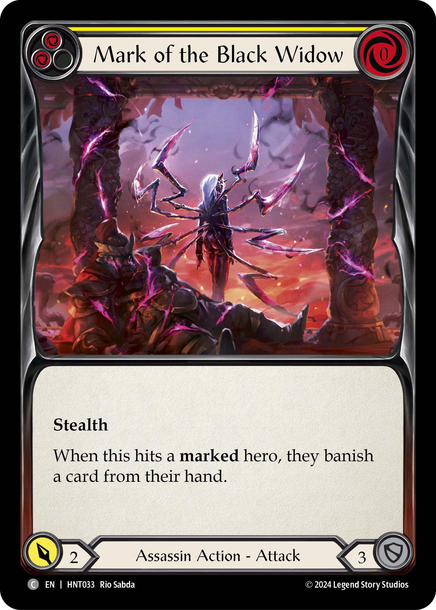 Mark of the Black Widow (Yellow) [HNT033] (The Hunted)  Rainbow Foil | Good Games Morley