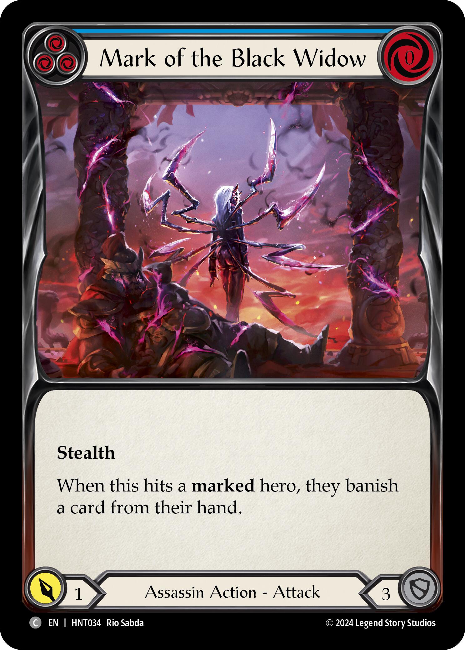 Mark of the Black Widow (Blue) [HNT034] (The Hunted)  Rainbow Foil | Good Games Morley