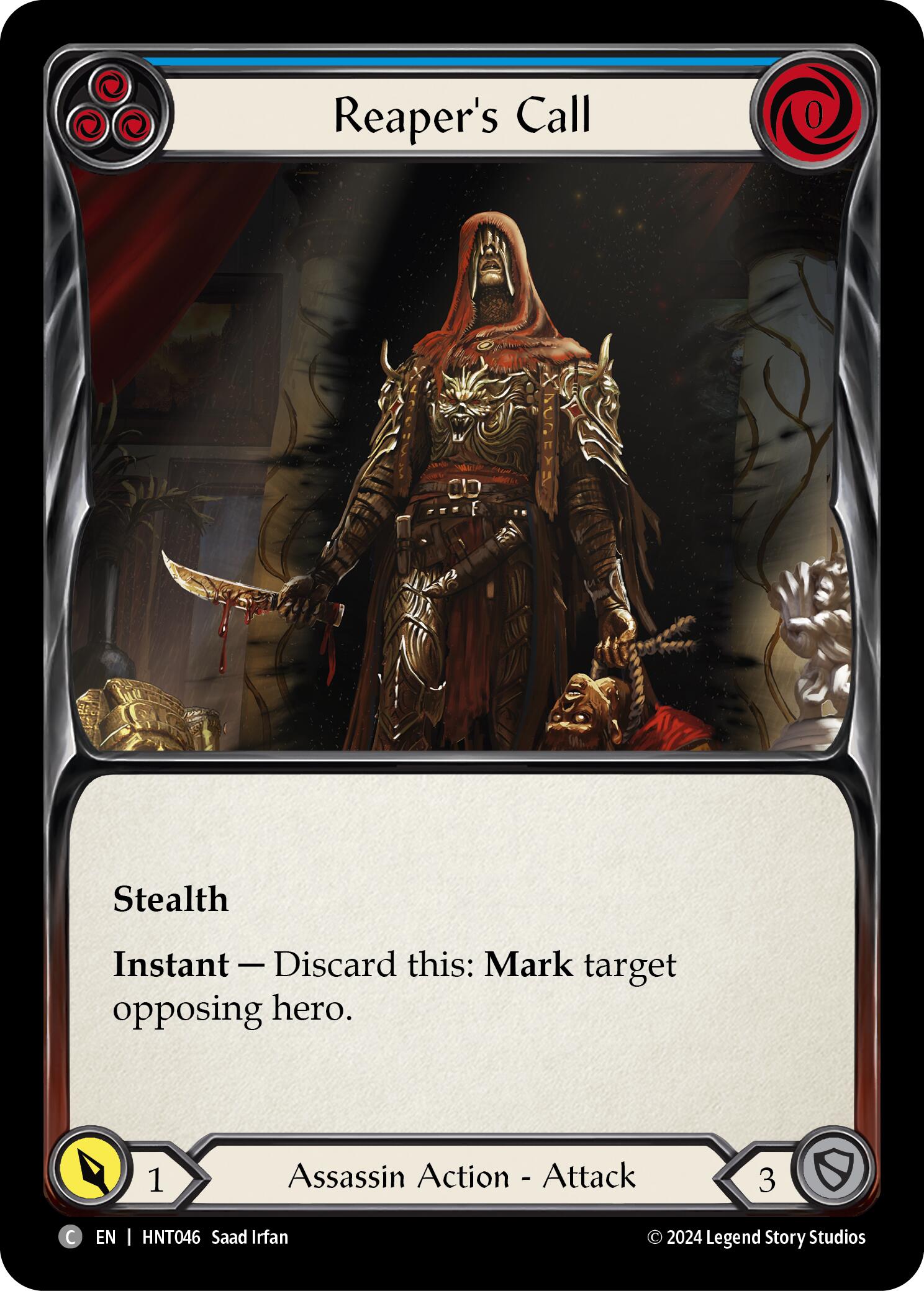 Reaper's Call (Blue) [HNT046] (The Hunted)  Rainbow Foil | Good Games Morley