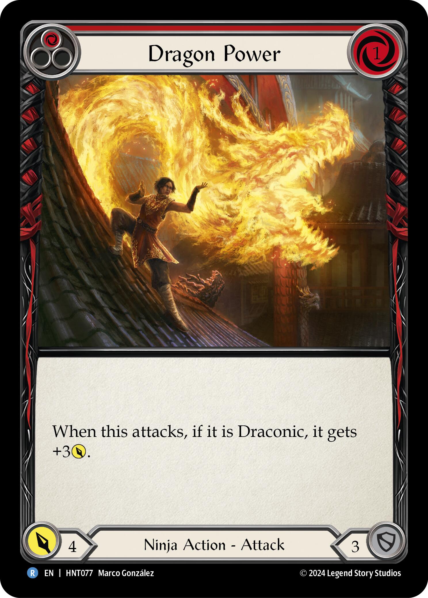 Dragon Power (Red) [HNT077] (The Hunted)  Rainbow Foil | Good Games Morley