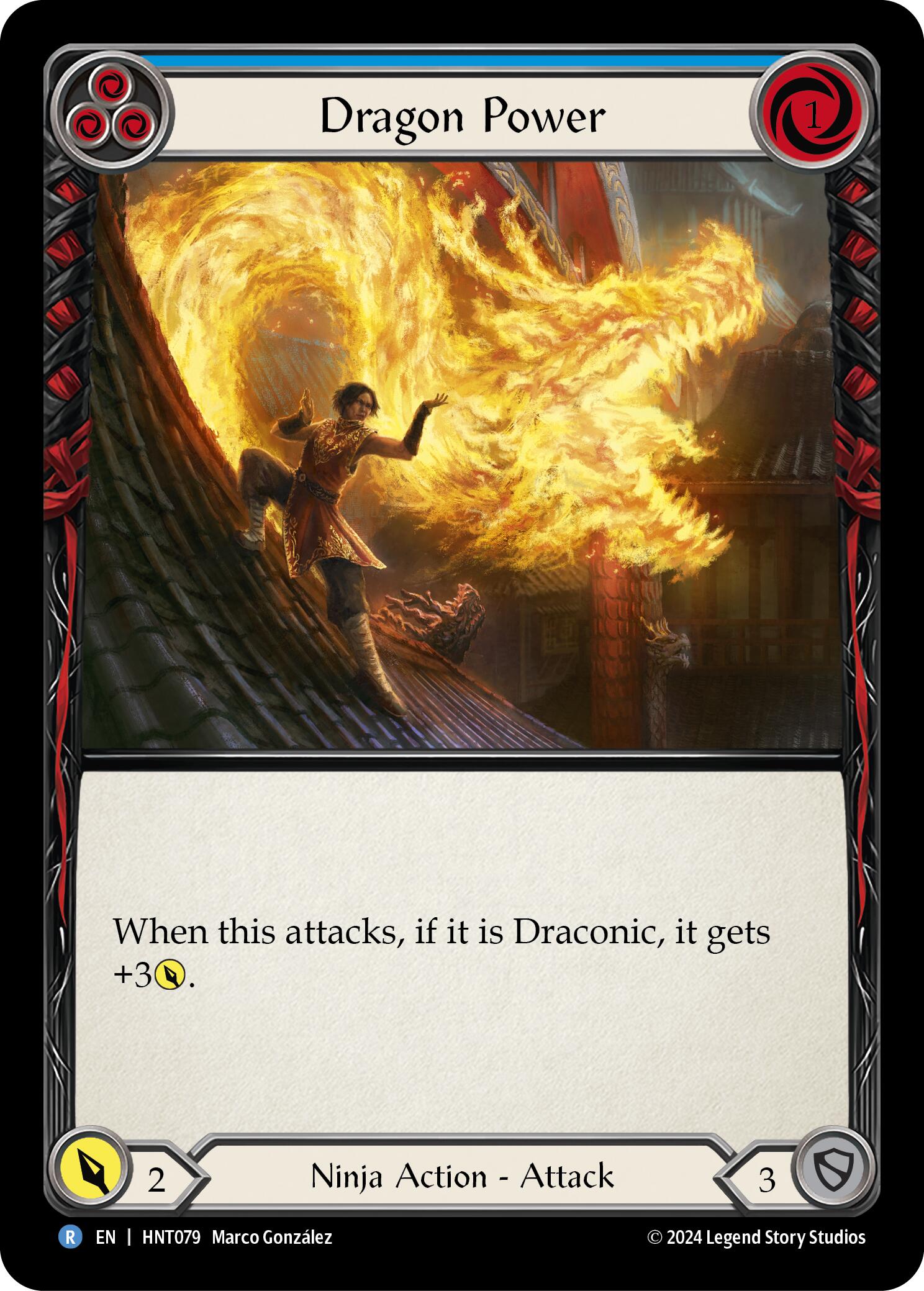 Dragon Power (Blue) [HNT079] (The Hunted)  Rainbow Foil | Good Games Morley