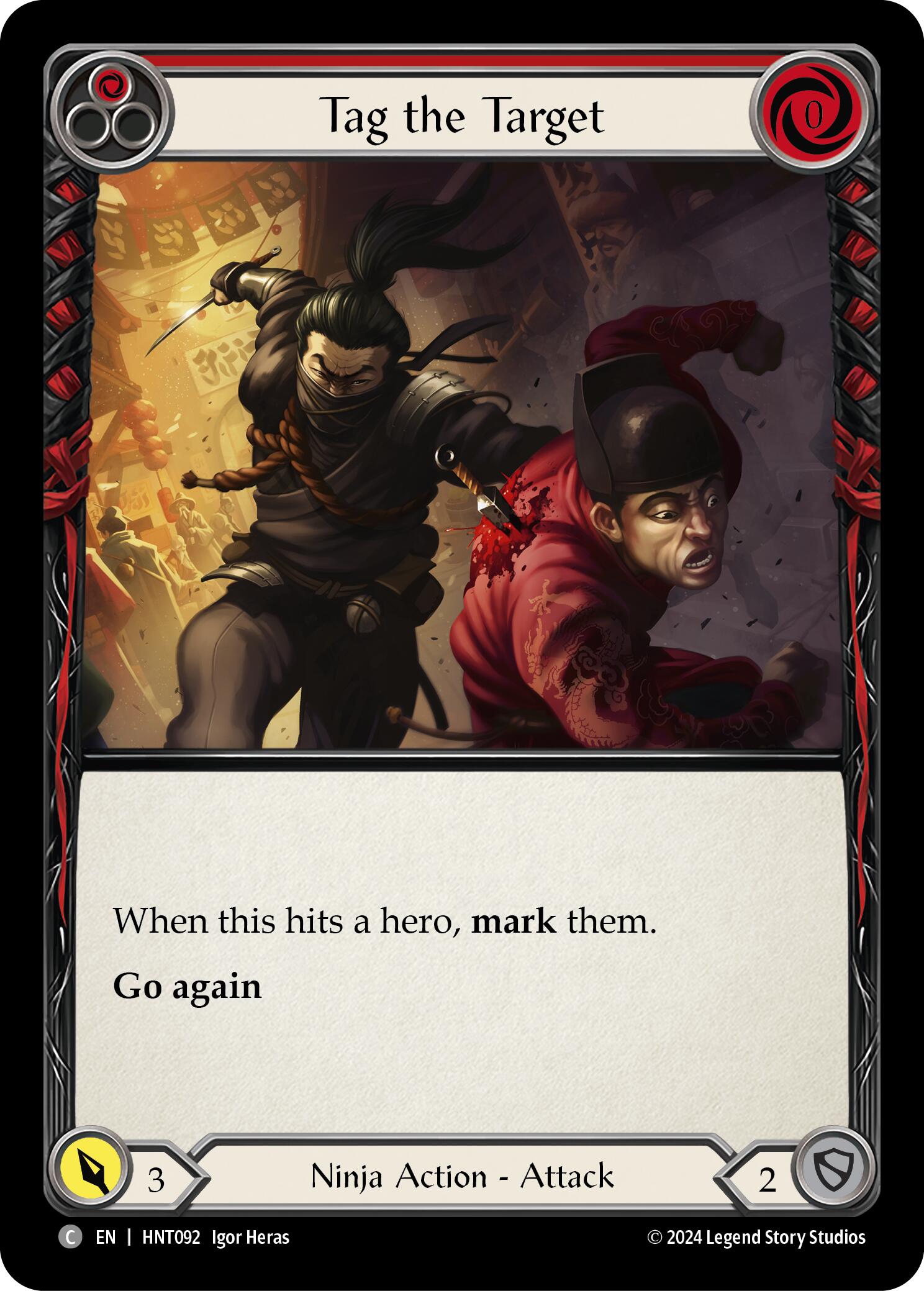 Tag the Target (Red) [HNT092] (The Hunted)  Rainbow Foil | Good Games Morley