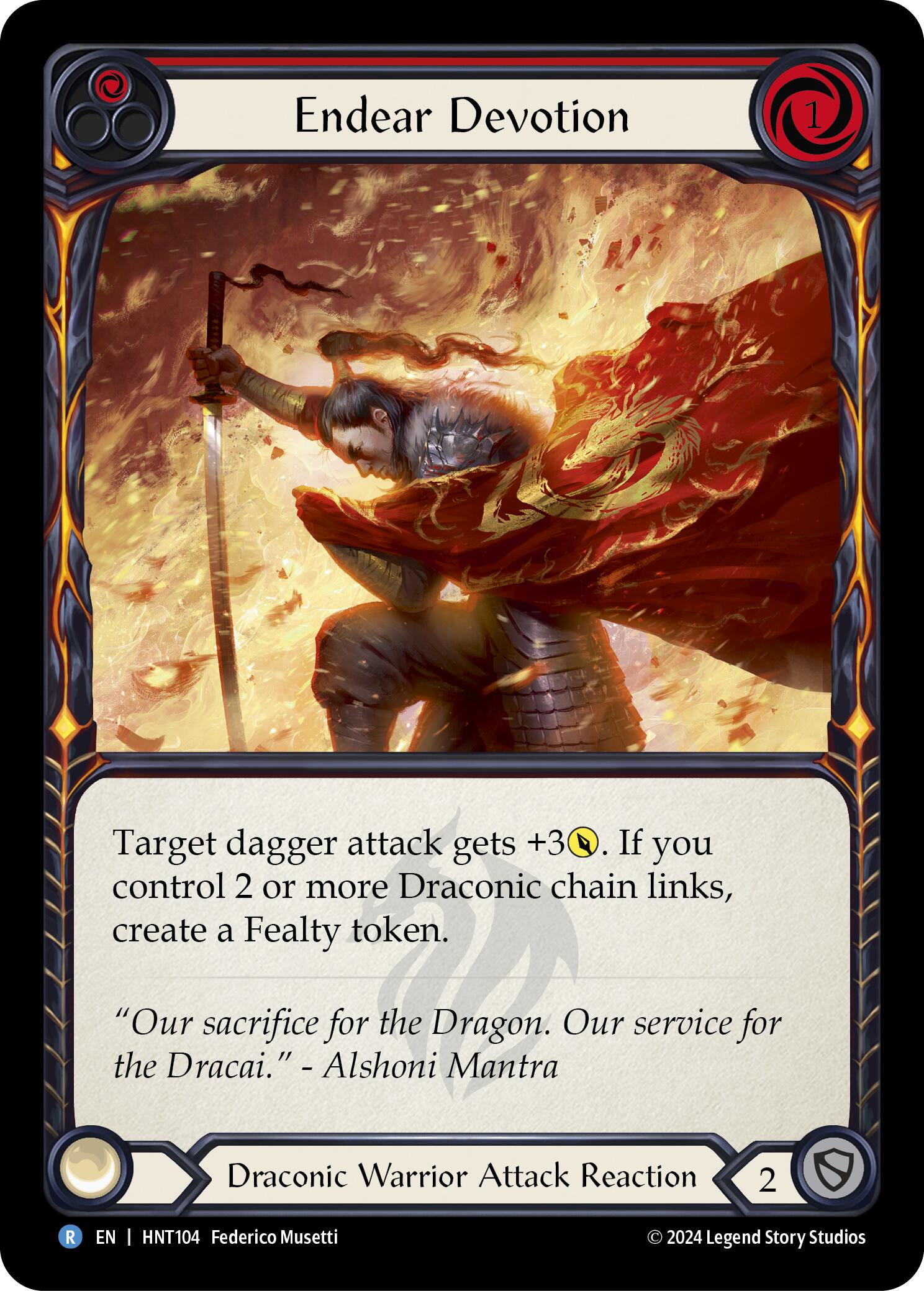Endear Devotion (Red) [HNT104] (The Hunted)  Rainbow Foil | Good Games Morley