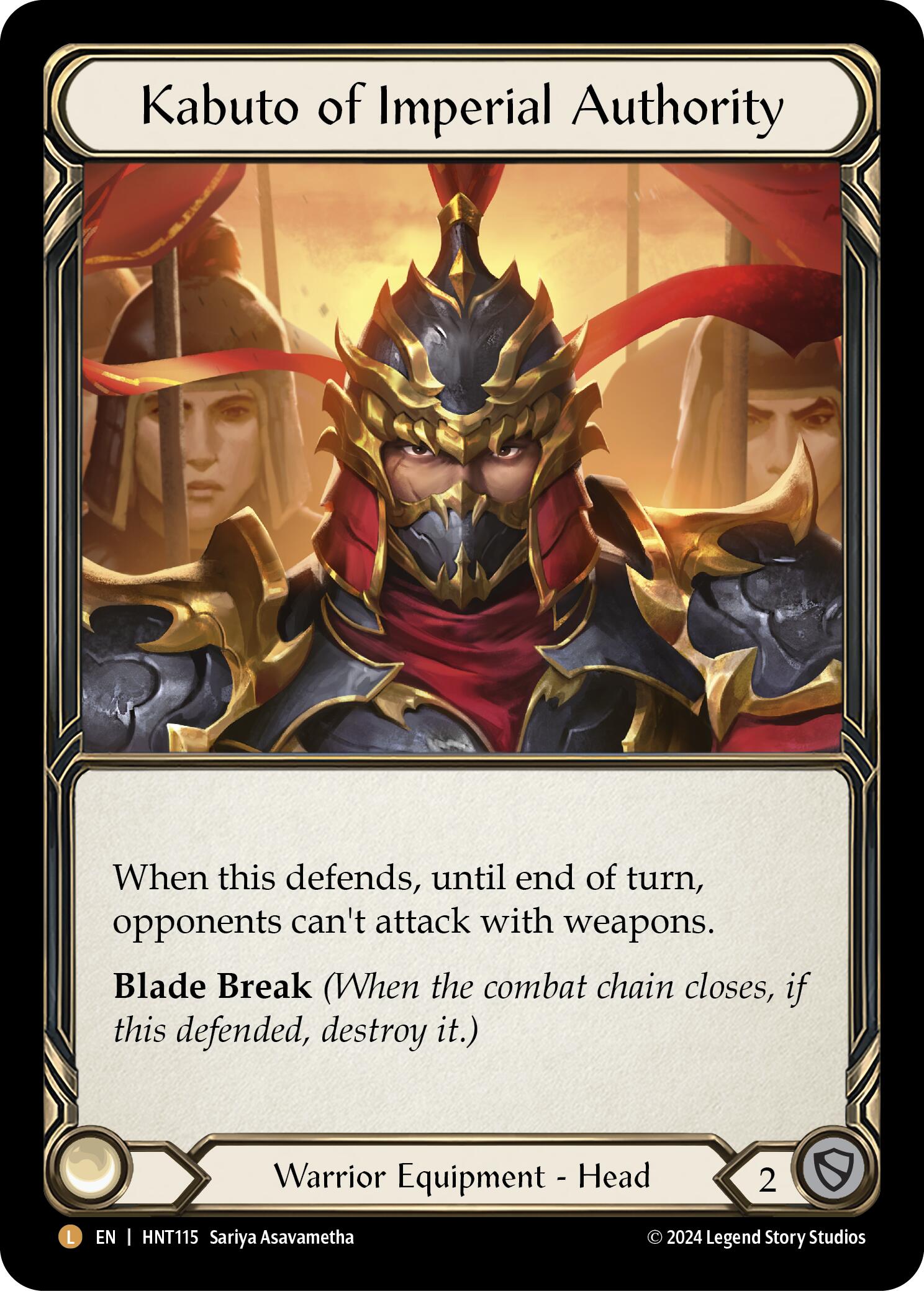 Kabuto of Imperial Authority [HNT115] (The Hunted)  Rainbow Foil | Good Games Morley
