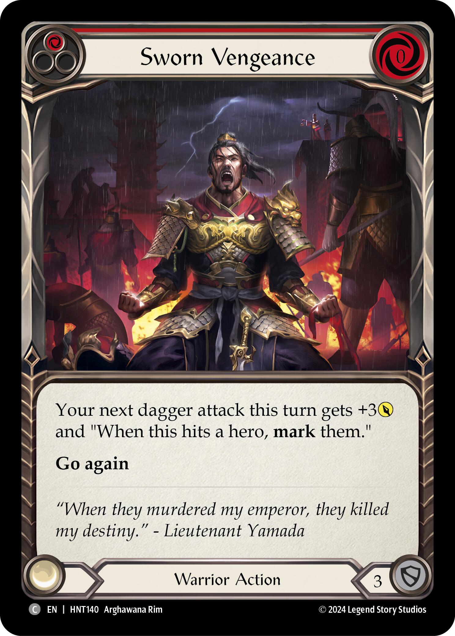 Sworn Vengeance (Red) [HNT140] (The Hunted)  Rainbow Foil | Good Games Morley
