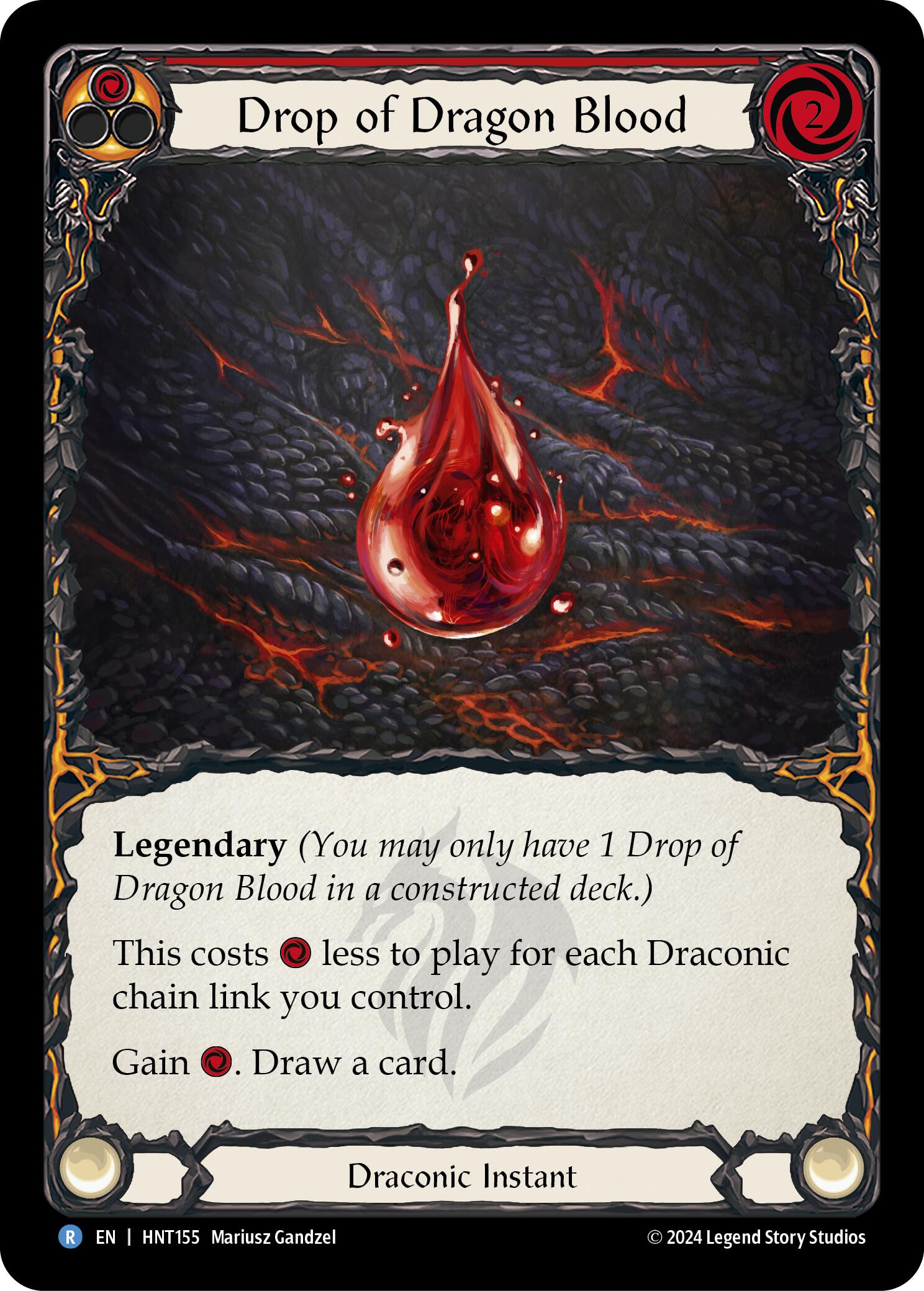 Drop of Dragon Blood (Red) [HNT155] (The Hunted)  Rainbow Foil | Good Games Morley
