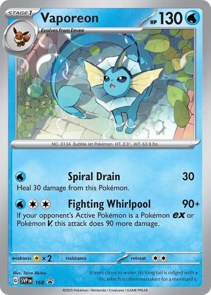 Vaporeon (SVP168) [Scarlet & Violet: Black Star Promos] | Good Games Morley