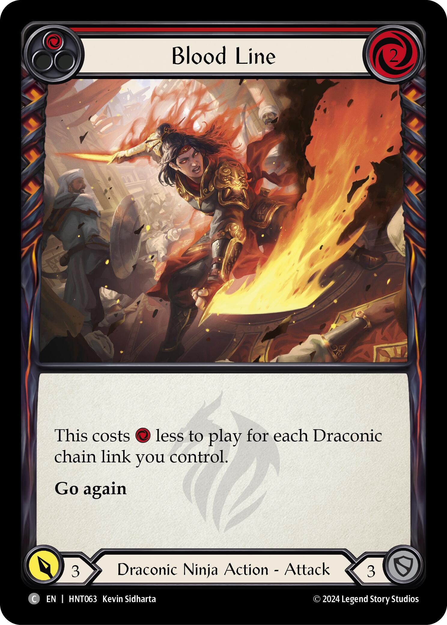 Blood Line (Red) [HNT063] (The Hunted)  Rainbow Foil | Good Games Morley