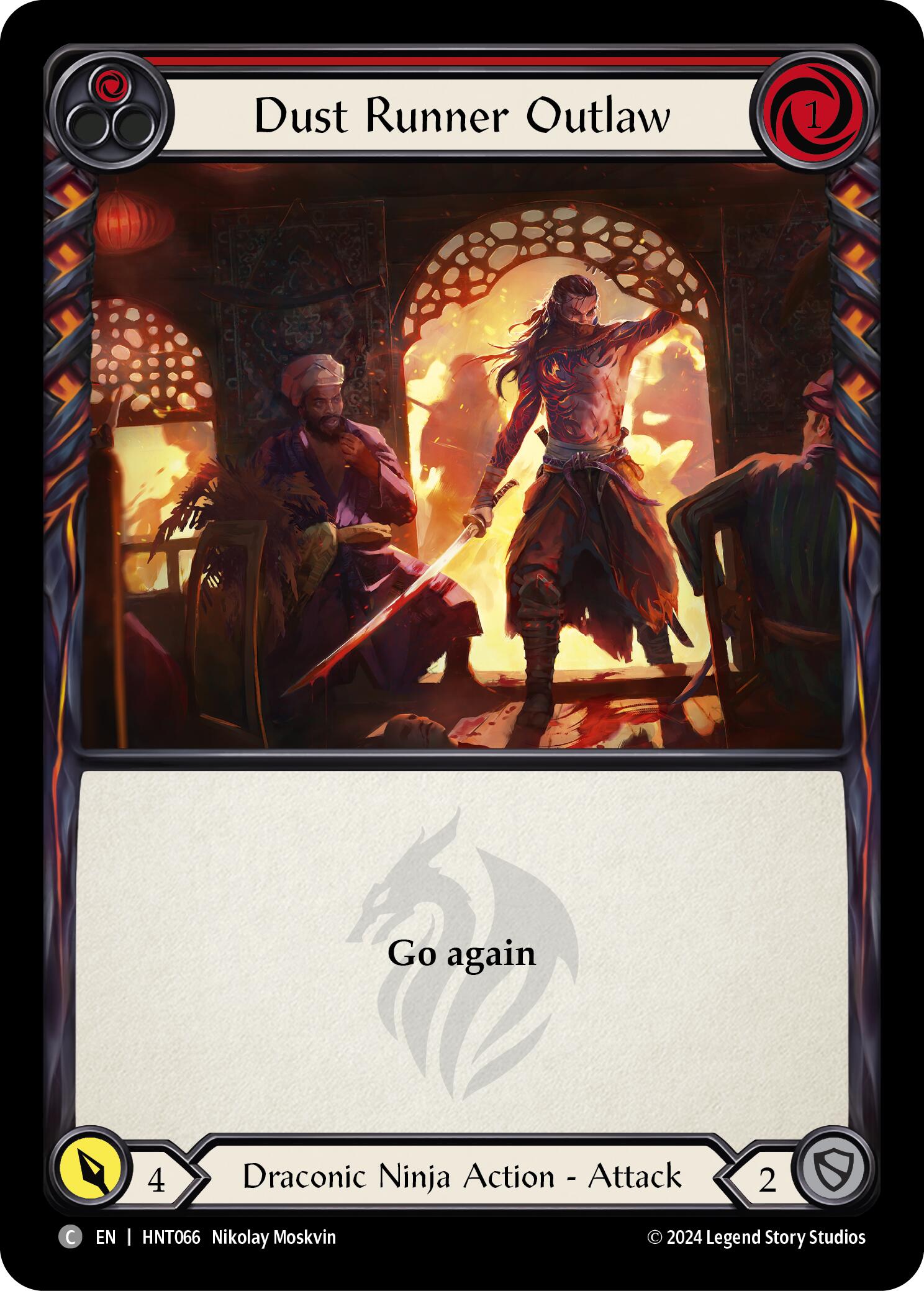 Dust Runner Outlaw (Red) [HNT066] (The Hunted)  Rainbow Foil | Good Games Morley