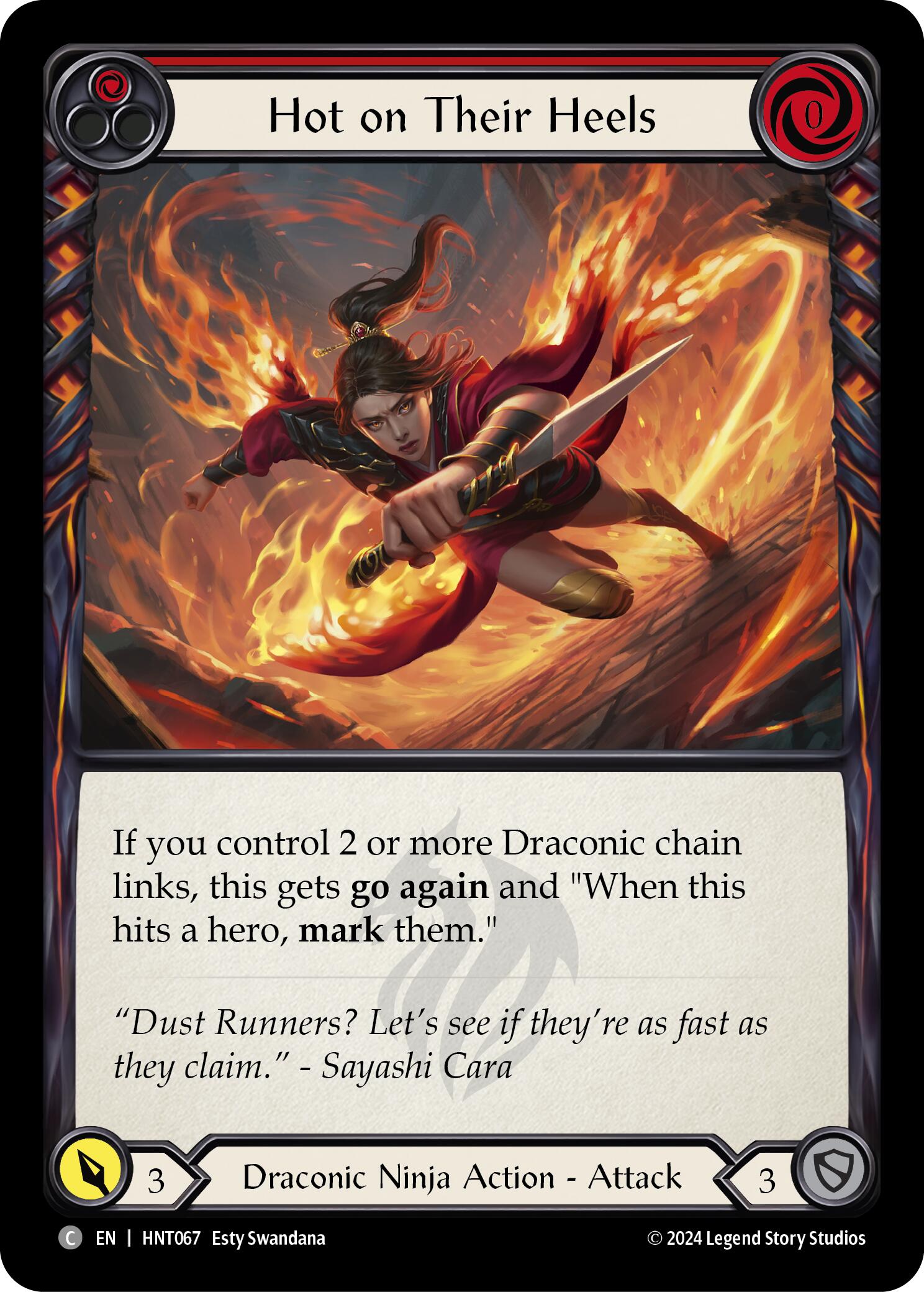 Hot on Their Heels (Red) [HNT067] (The Hunted)  Rainbow Foil | Good Games Morley