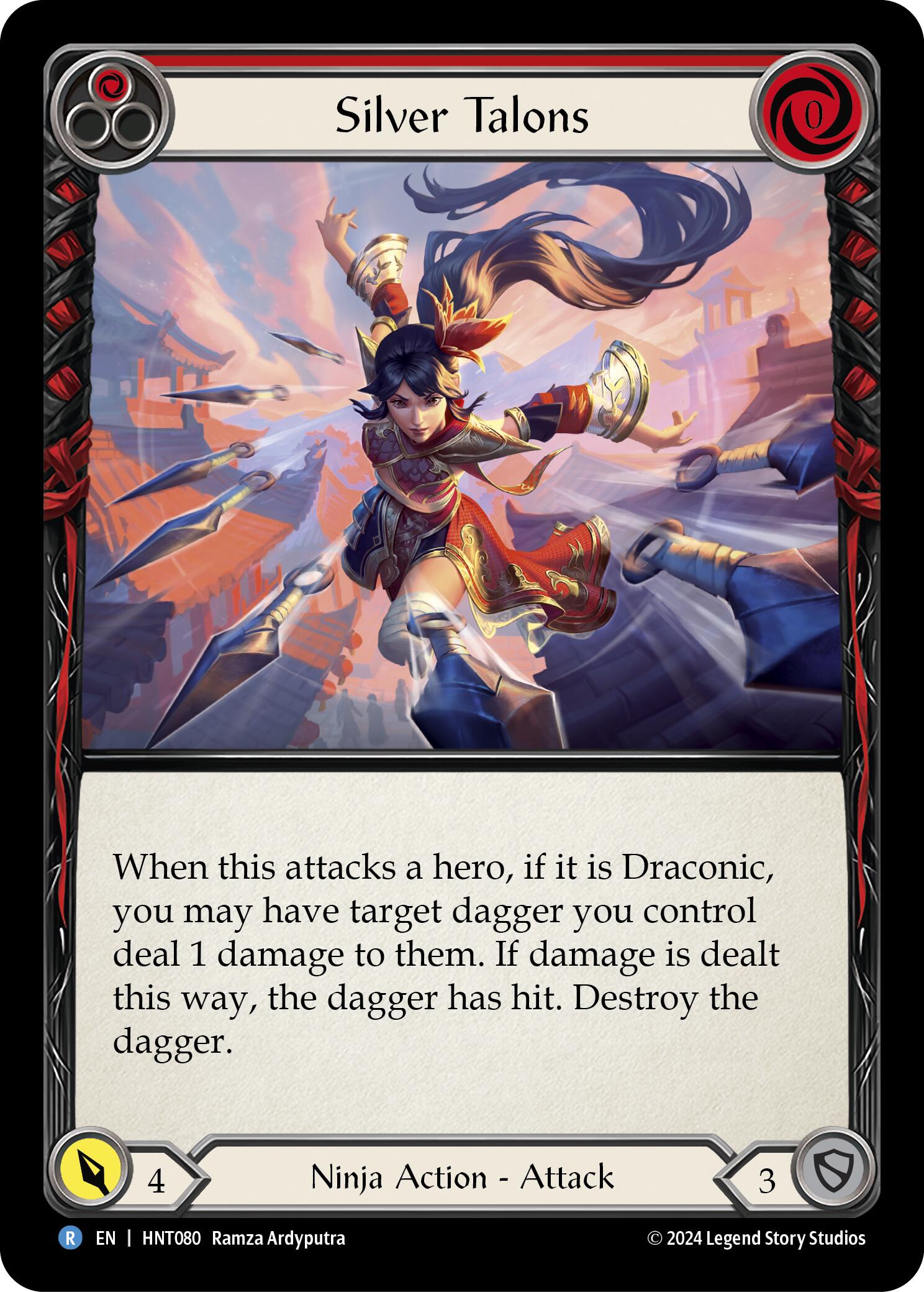 Silver Talons (Red) [HNT080] (The Hunted)  Rainbow Foil | Good Games Morley