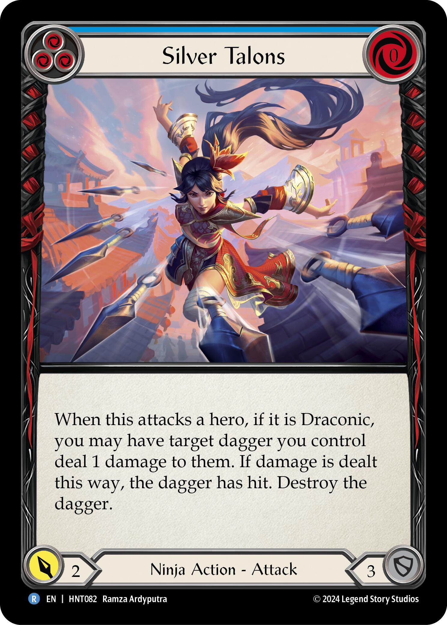 Silver Talons (Blue) [HNT082] (The Hunted)  Rainbow Foil | Good Games Morley