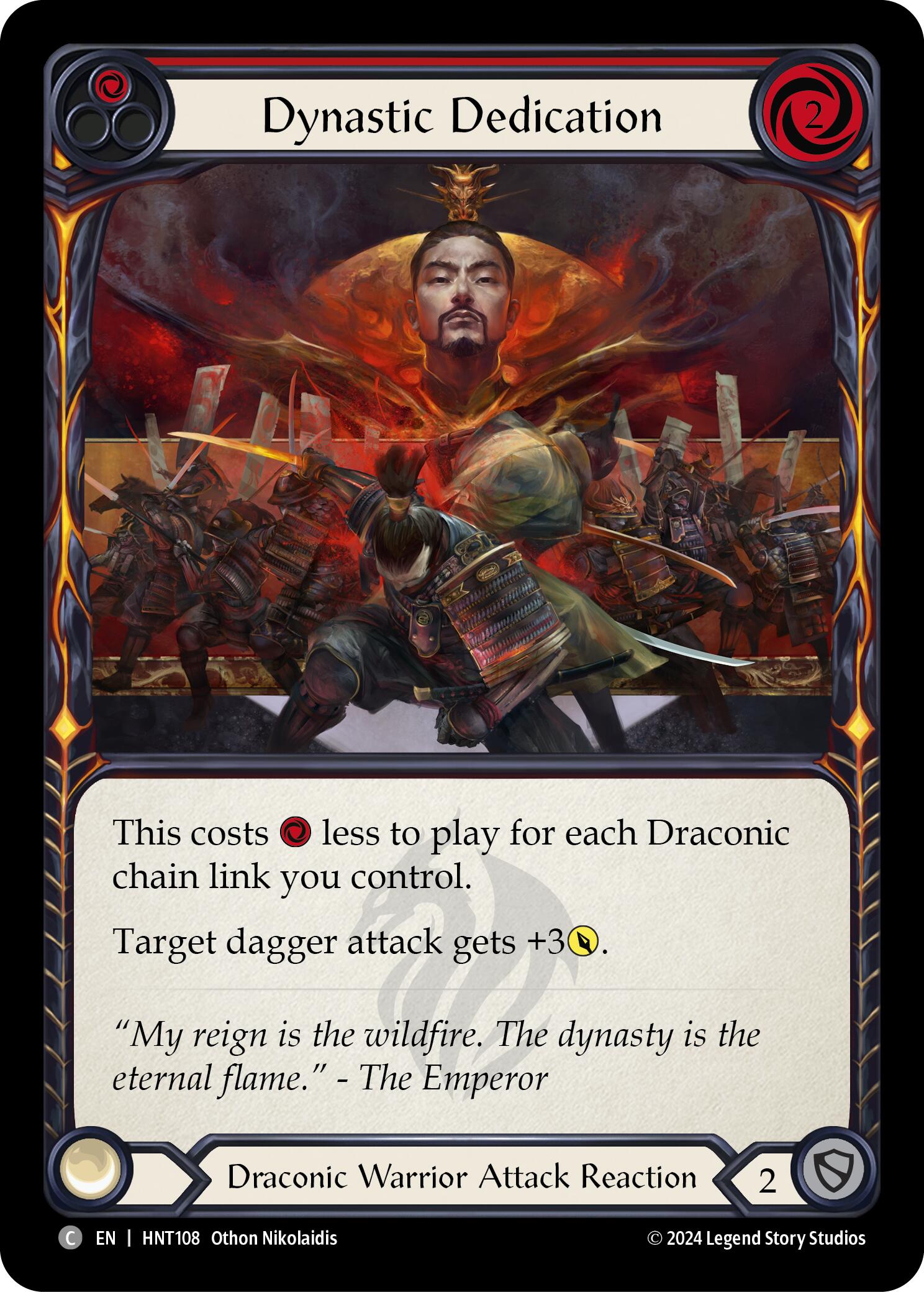 Dynastic Dedication (Red) [HNT108] (The Hunted)  Rainbow Foil | Good Games Morley