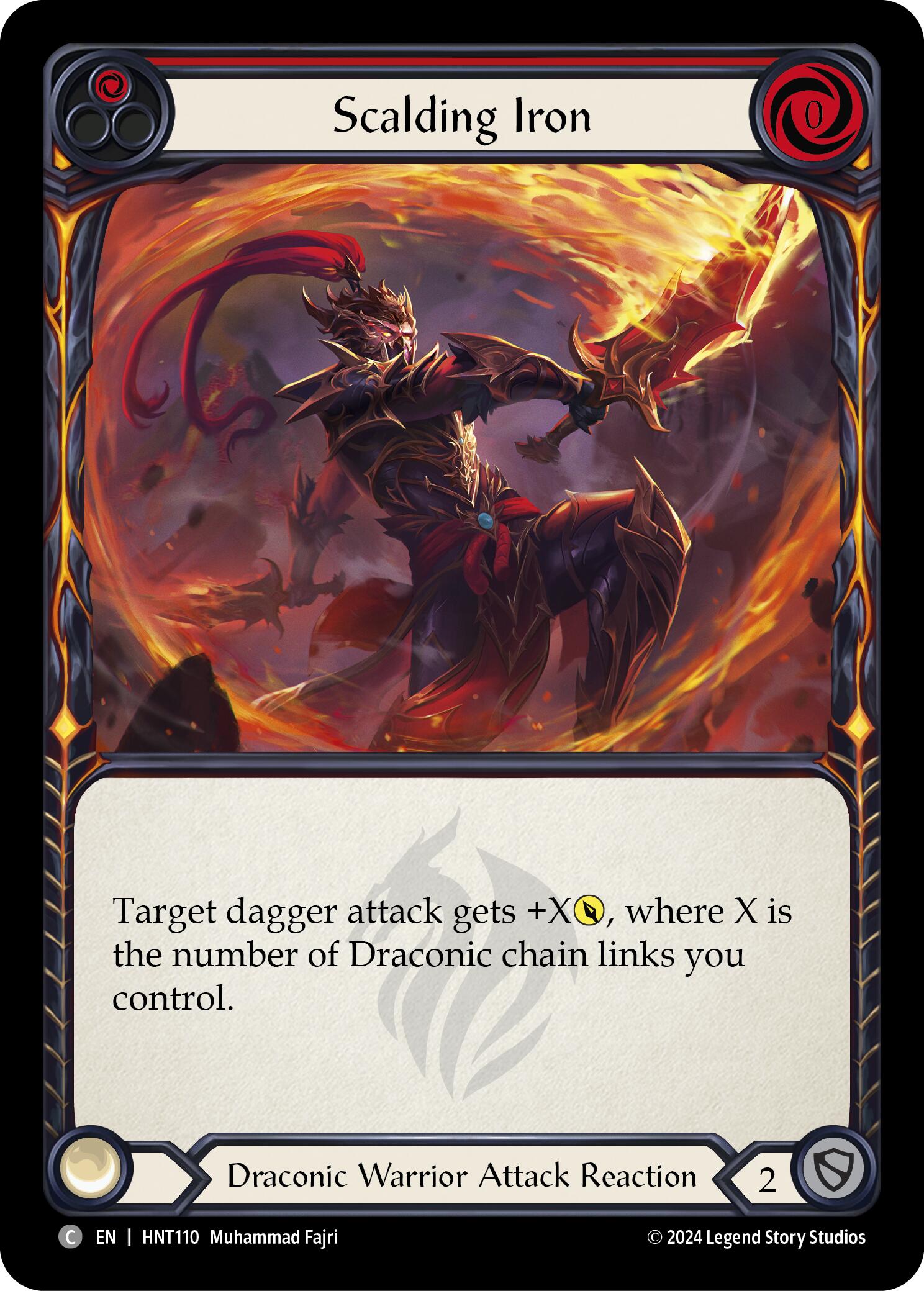 Scalding Iron (Red) [HNT110] (The Hunted)  Rainbow Foil | Good Games Morley