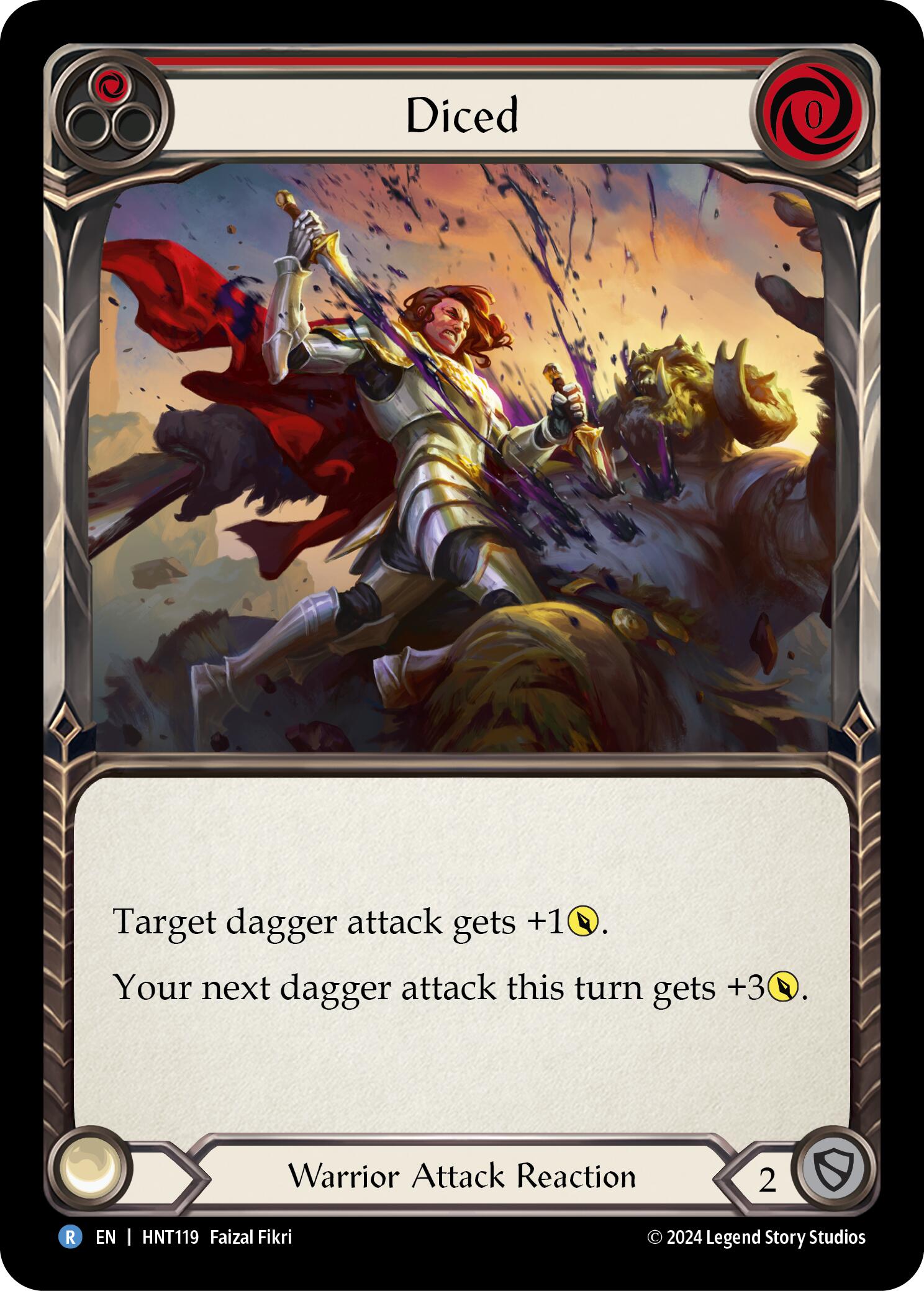 Diced (Red) [HNT119] (The Hunted)  Rainbow Foil | Good Games Morley