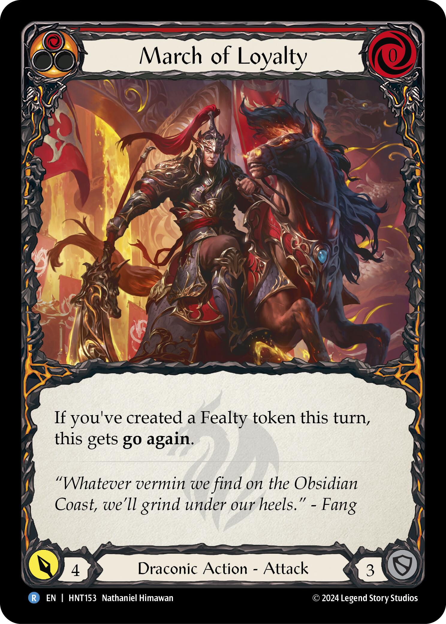March of Loyalty (Red) [HNT153] (The Hunted)  Rainbow Foil | Good Games Morley