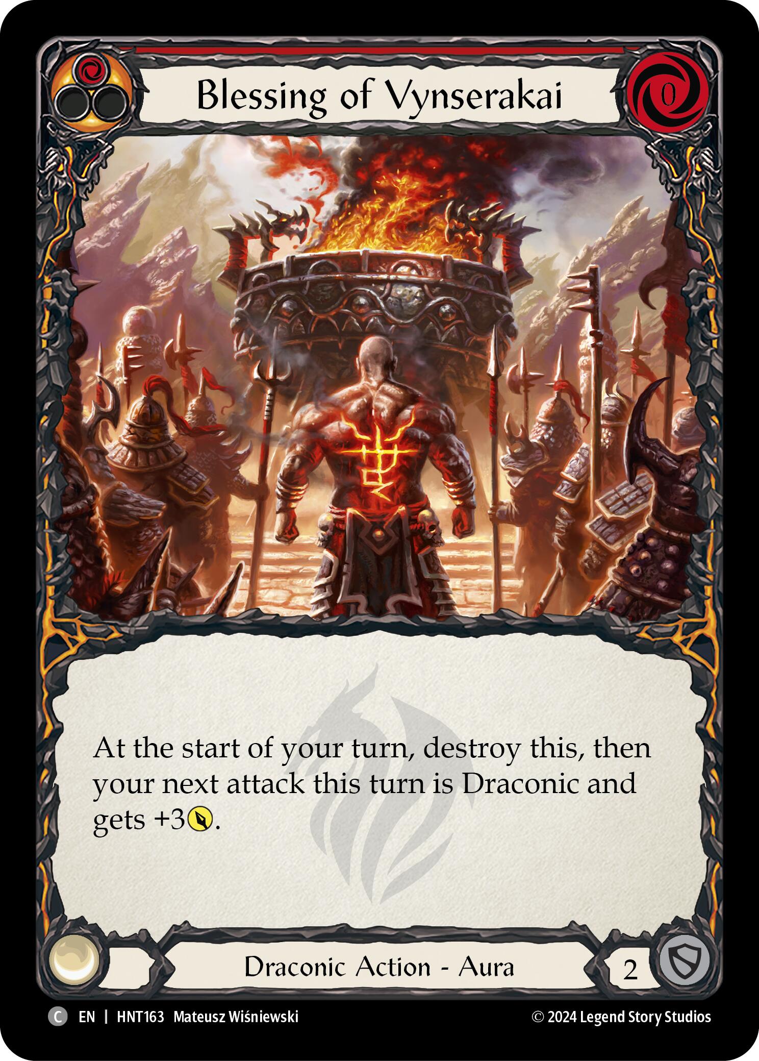 Blessing of Vynserakai (Red) [HNT163] (The Hunted)  Rainbow Foil | Good Games Morley